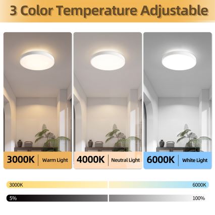 Brilagi - LED prigušiva stropno svetlo GLASS POOL DOUBLE LED/48W/230V 3000-6000K 40 cm bela + daljinski upravljač