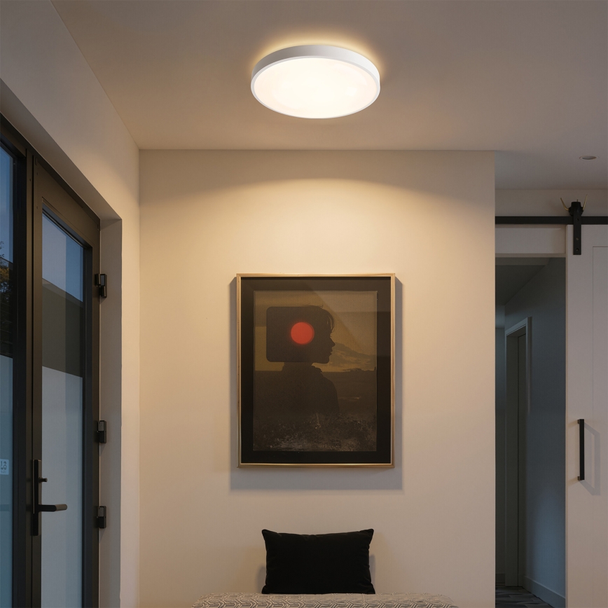 Brilagi - LED prigušiva stropno svetlo GLASS POOL DOUBLE LED/48W/230V 3000-6000K 40 cm bela + daljinski upravljač
