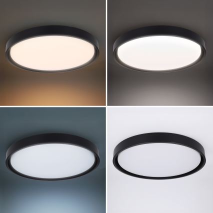 Brilagi - Prigušiva LED plafonska lampa MATTEO LED/60W/230V 3000-6500K prečnik 51,5 cm crna + daljinski upravljač