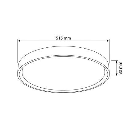Brilagi - Prigušiva LED plafonska lampa MATTEO LED/60W/230V 3000-6500K prečnik 51,5 cm crna + daljinski upravljač
