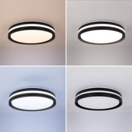 Brilagi - LED prigušiva stropna lampa NAOMI LED/48W/230V 3000-6500K prečnik 39 cm crna + daljinski upravljač