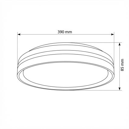 Brilagi - LED prigušiva stropna lampa NAOMI LED/48W/230V 3000-6500K prečnik 39 cm crna + daljinski upravljač