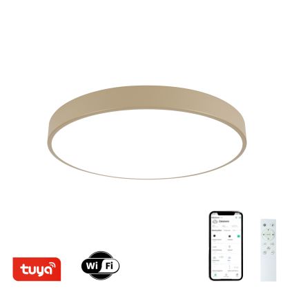Brilagi - LED prigušiva stropna svetiljka POOL SMART LED/60W/230V 3000–6000K, prečnik 50 cm, Wi‑Fi Tuya, bež + daljinski upravljač