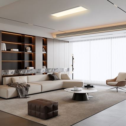 BRILAGI - LED plafonsko svetlo SLIMFRAME, prigušiva, LED/58W/230V, 120x30 cm, 3000-6000K, belo + daljinski upravljač