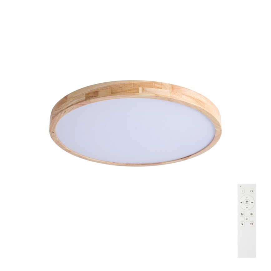 BRILAGI - LED prigušiva plafonska svetiljka WOODLINE LED/72W/230V 3000-6000K hrast prečnik 60 cm + daljinski upravljač
