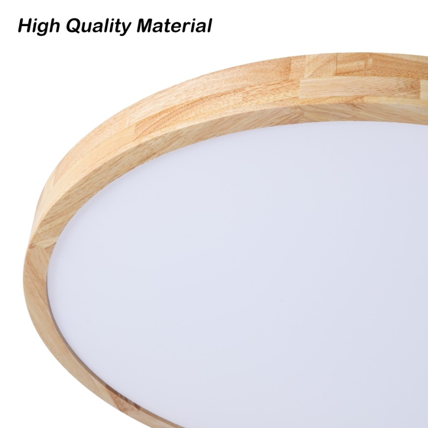BRILAGI - LED prigušiva plafonska svetiljka WOODLINE LED/72W/230V 3000-6000K hrast prečnik 60 cm + daljinski upravljač