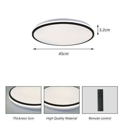 Brilagi - LED prigušiva stropna svetiljka SMART LED/36W/230V 3000-6000K prečnik 45 cm Wi-Fi Tuya + daljinski upravljač