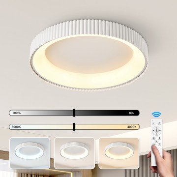BRILAGI - prigušiva plafonska LED svetiljka FALCON MODERN LED/54W/230V 3000-6000K pr. 60 cm bela + daljinski upravljač