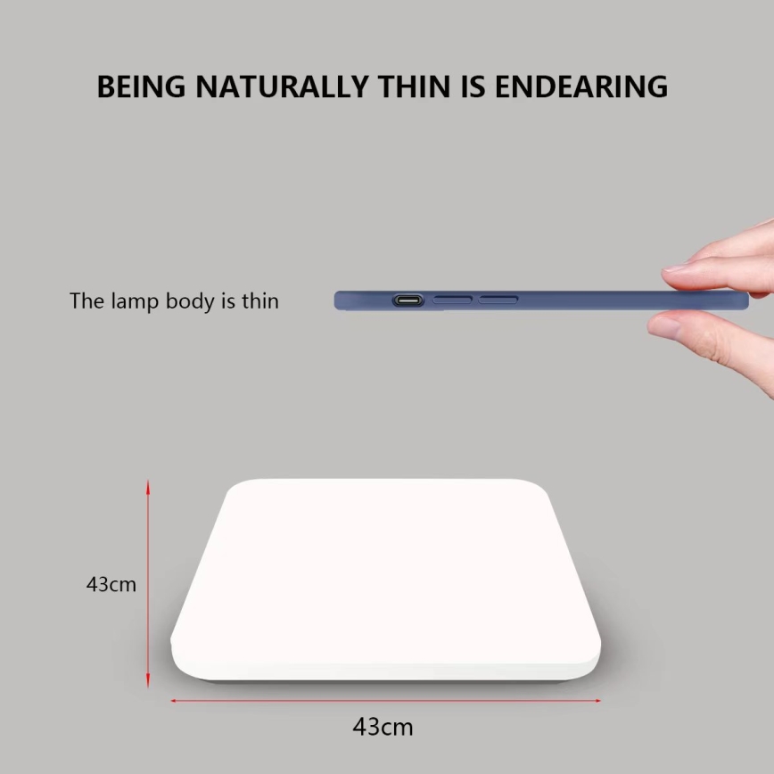 Brilagi - LED prigušiva plafonska svetiljka SMART LED/28W/230V 43x43 cm 2700-6500K Wi-Fi Tuya + daljinski upravljač