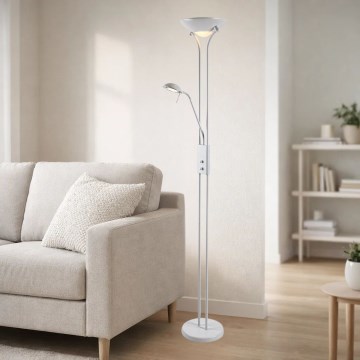 Brilagi - Prigušiva podna lampa SCARLETT 1xR7s/230W/230V + 1xG9/40W bela
