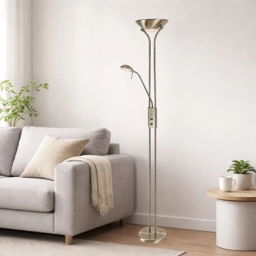 Brilagi - Prigušiva stojeća lampa SCARLETT 1xR7s/230W/230V + 1xG9/40W bronzana