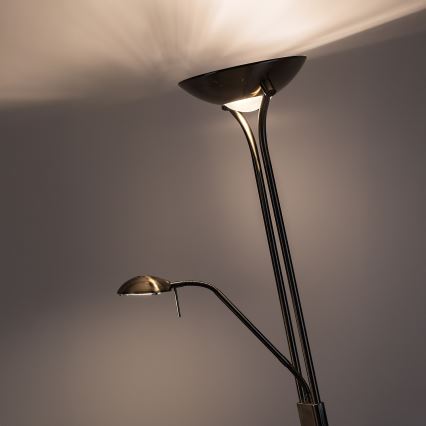 Brilagi - Prigušiva stojeća lampa SCARLETT 1xR7s/230W/230V + 1xG9/40W bronzana