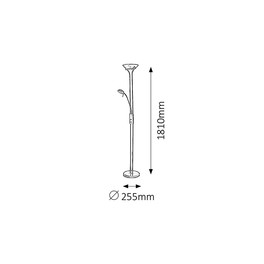 Brilagi - Prigušiva stojeća lampa SCARLETT 1xR7s/230W/230V + 1xG9/40W bronzana