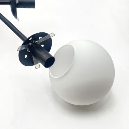 Brilagi - Prislonjen luster MALIVA 6xE14/15W/230V crna/bela