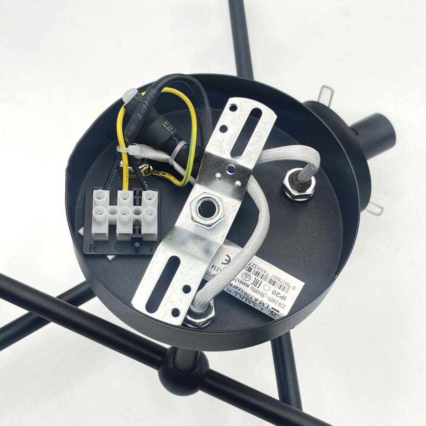 Brilagi - Prislonjen luster MALIVA 6xE14/15W/230V crna/bela