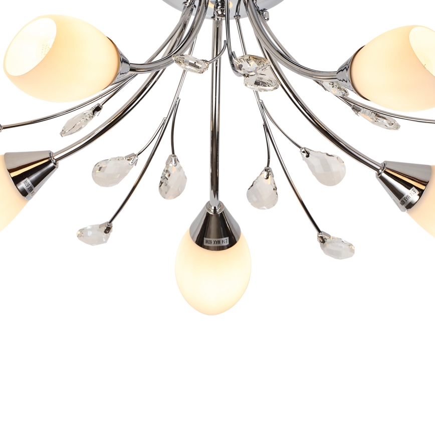 Brilagi - Prislonjen luster MEGAPOLIS 5xE14/60W/230V sjajni hrom