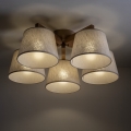 Brilagi - Prislonjen plafonski luster LATTE SABIA 5xE27/15W/230V borovina/krem