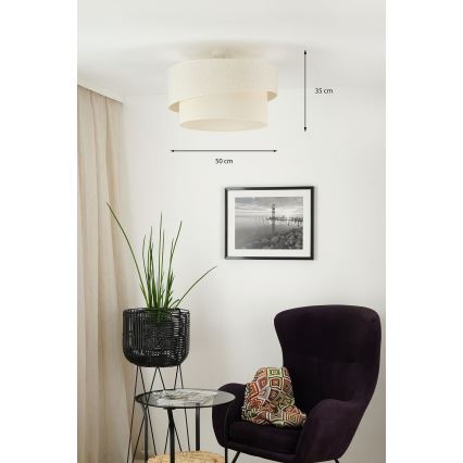 Brilagi - Prislonjen plafonski luster SHINE 1xE27/15W/230V prečnik 50 cm krem