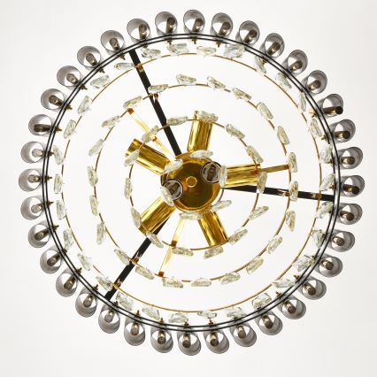 Brilagi - Prislonjen stropni luster ECLIPSE 7xE14/10W/230V prečnik 48 cm crna/zlatna