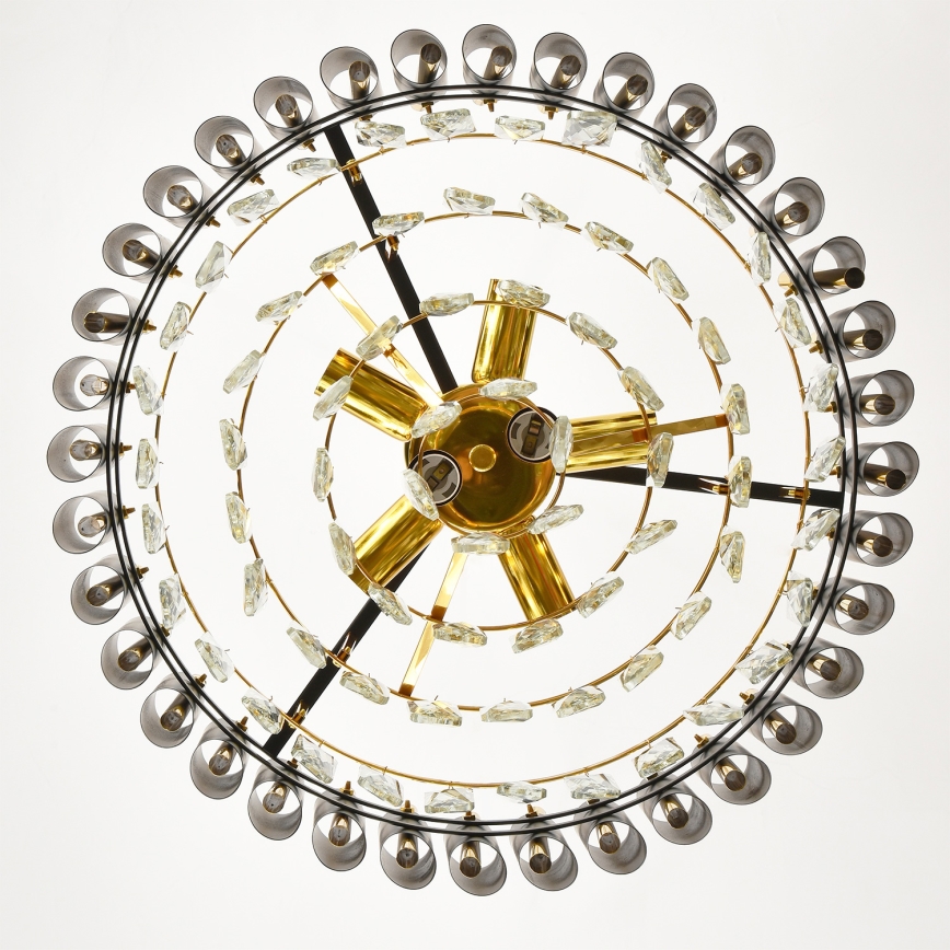 Brilagi - Prislonjen stropni luster ECLIPSE 7xE14/10W/230V prečnik 48 cm crna/zlatna