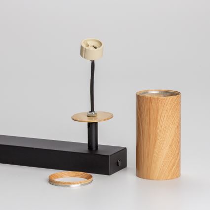 Brilagi - Reflektor SELE 2xGU10/30W/230V crna/dekor hrasta