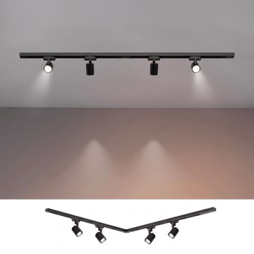 BRILAGI - Reflektor u šinskom sistemu HUSKY 4xGU10/10W/230V 150 cm crni