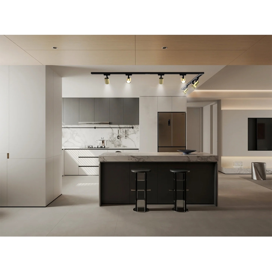 Brilagi - Reflektor za šinski sistem HUSKY 8xGU10/10W/230V crna/zlatna