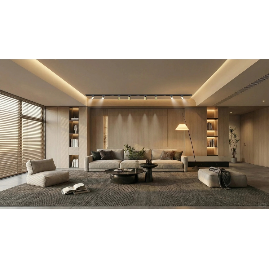 Brilagi - Reflektor za šinski sistem HUSKY 8xGU10/10W/230V crna/zlatna