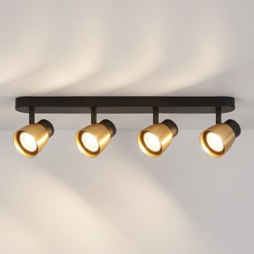 Brilagi - Reflektorsko svetlo NUGGET 4xGU10/30W/230V crna/zlatna
