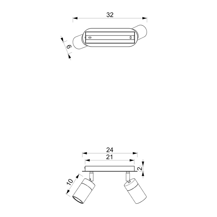 Brilagi - Spot svetiljka POKER 2xGU10/25W/230V plava/zlatna