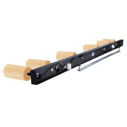 Brilagi - Reflektorsko svetlo SELE 6xGU10/30W/230V crna/dekor hrasta