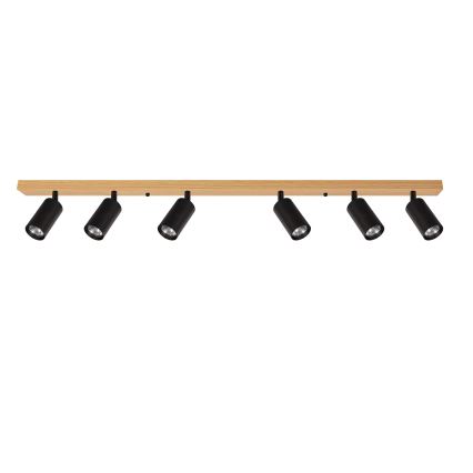 Brilagi - Reflektorsko svetlo SELE 6xGU10/30W/230V crno/dekor hrasta