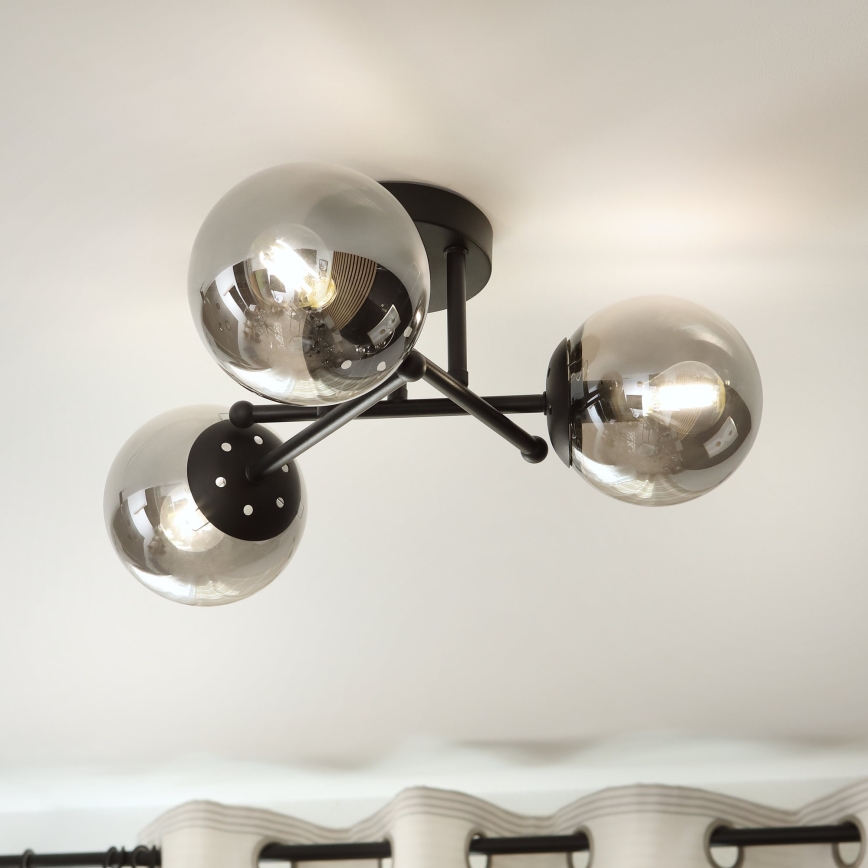 Brilagi - Rezervno staklo za luster i lampu MALIVA E14 prečnika 13 cm, dimljeno