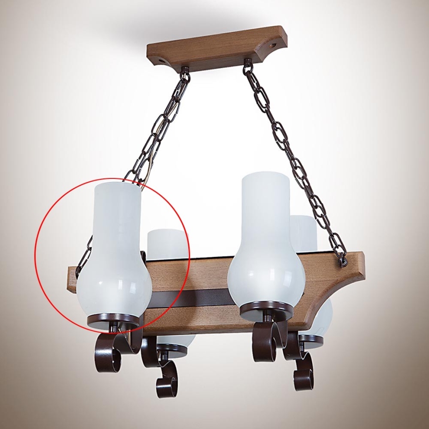 Brilagi - Rezervno staklo za luster TAVERN/COTTAGE E14 210x110 mm belo