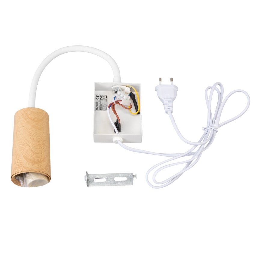 Brilagi - SELE fleksibilna zidna lampa 1xGU10/30W/230V bela/hrastov dekor