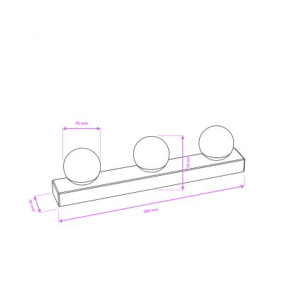 BRILAGI - Komplet 2x LED zidno svetlo za kupatilo HOLLYWOOD 3xLED/3W/230V 39 cm IP44 sjajni hrom