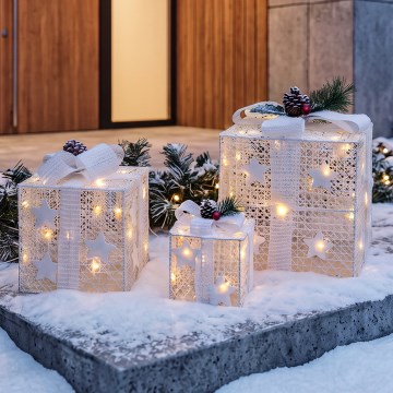 BRILAGI - SET 3x LED spoljašnje božićne dekoracije LED/230V IP44 pokloni