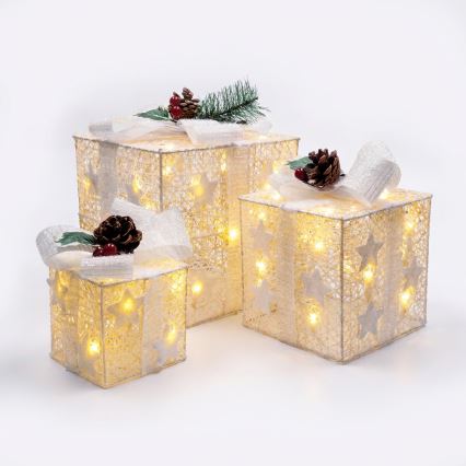 BRILAGI - SET 3x LED spoljašnje božićne dekoracije LED/230V IP44 pokloni
