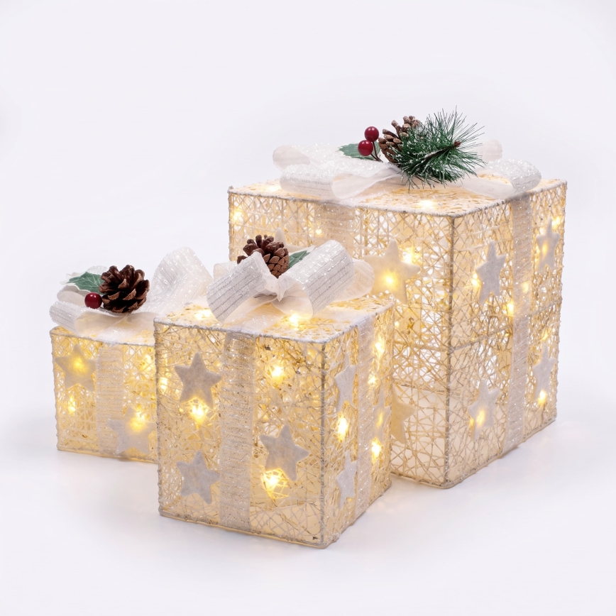 BRILAGI - SET 3x LED spoljašnje božićne dekoracije LED/230V IP44 pokloni
