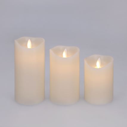 BRILAGI - SET 3x LED sveća LED/3xAAA krem boje + daljinski upravljač