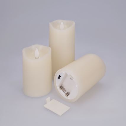 BRILAGI - SET 3x LED sveća LED/3xAAA krem boje + daljinski upravljač