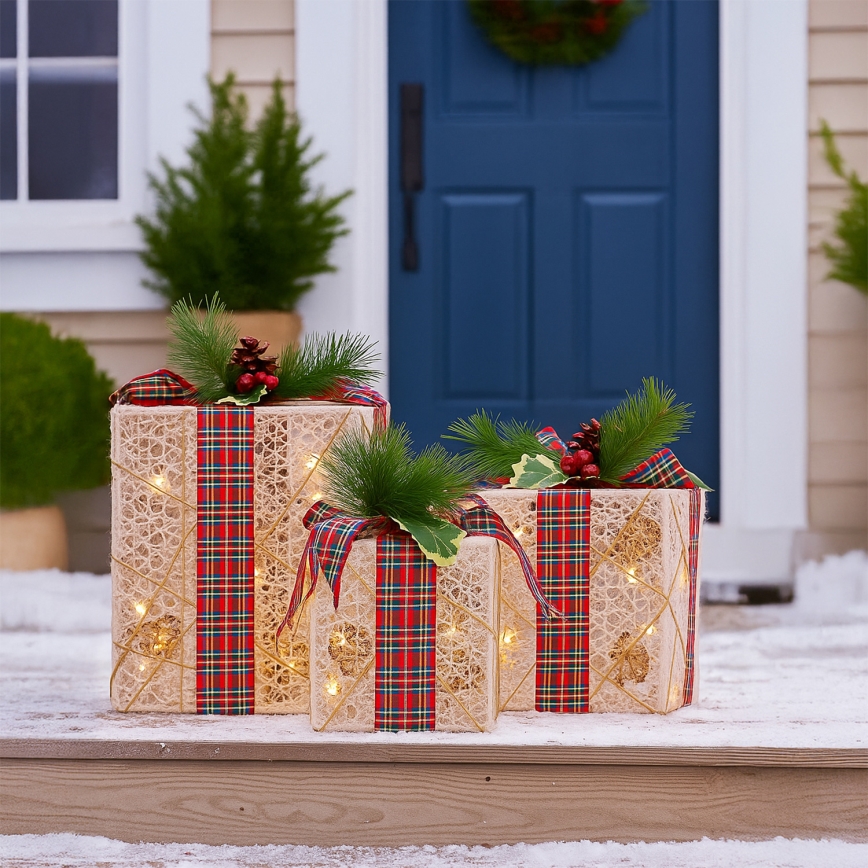 Brilagi - SET od 3 LED spoljašnje božićne dekoracije LED/230V IP44 pokloni