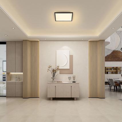 BRILAGI - LED prigušiva stropna svetiljka SLIMFRAME LED/25W/230V 30x30 cm 3000-6000K crna + daljinski upravljač