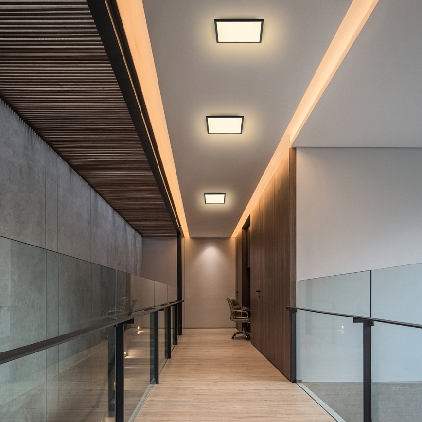 BRILAGI - LED prigušiva stropna svetiljka SLIMFRAME LED/25W/230V 30x30 cm 3000-6000K crna + daljinski upravljač