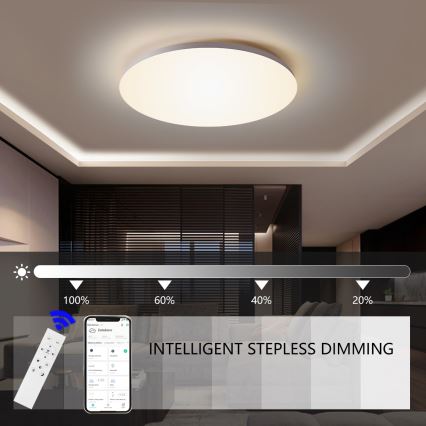 Brilagi - LED prigušiva plafonsko svetlo SMART LED/24W/230V prečnik 38 cm 3000-6000K Wi-Fi Tuya Beacon + daljinski upravljač