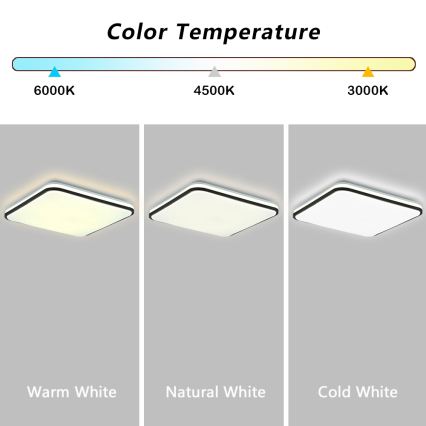 Brilagi - LED prigušiva stropna svetiljka SMART LED/24W/230V 43x43 cm 3000-6000K Wi-Fi Tuya Beacon + daljinski upravljač