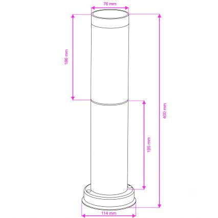 BRILAGI - Spoljašnja lampa NOVA 1xE27/15W/230V 40 cm IP44 matirani hrom