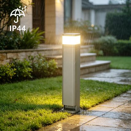 BRILAGI - Spoljašnja lampa sa 2 SCHUKO PILLAR utičnice 1xG9/11W/230V IP44 siva