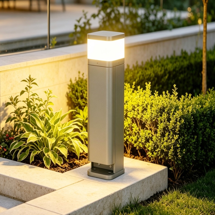 BRILAGI - Spoljašnja lampa sa 2 SCHUKO PILLAR utičnice 1xG9/11W/230V IP44 siva
