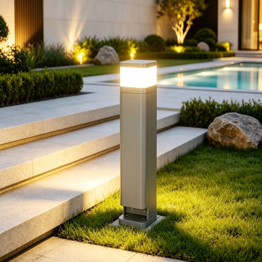BRILAGI - Spoljašnja lampa sa 2 SCHUKO PILLAR utičnice 1xG9/11W/230V IP44 siva